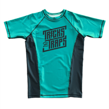 Load image into Gallery viewer, Tricks and Traps Broccoli Short Sleeve BJJ Rashguard V1