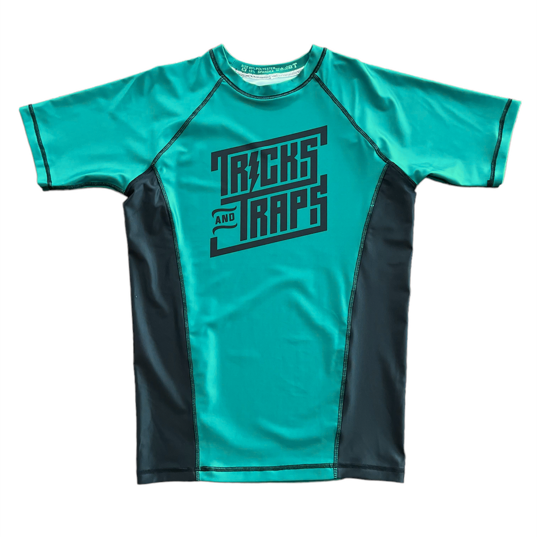 Tricks and Traps Broccoli Short Sleeve BJJ Rashguard V1